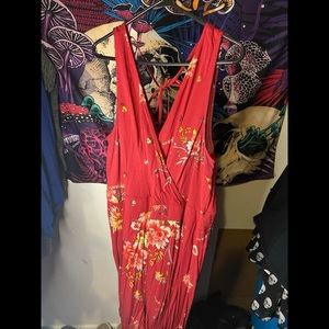 TORRID red floral jumper size 3X